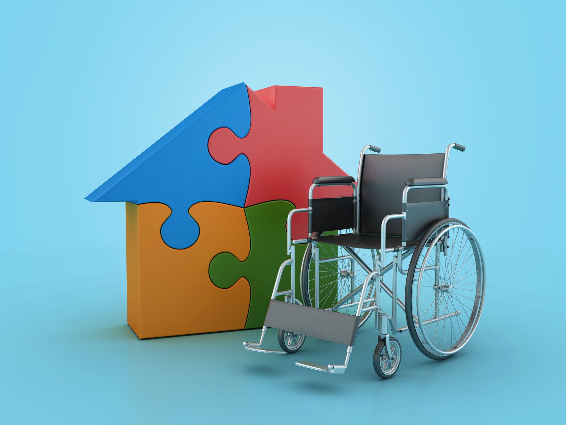 Wheelchair with Puzzle House