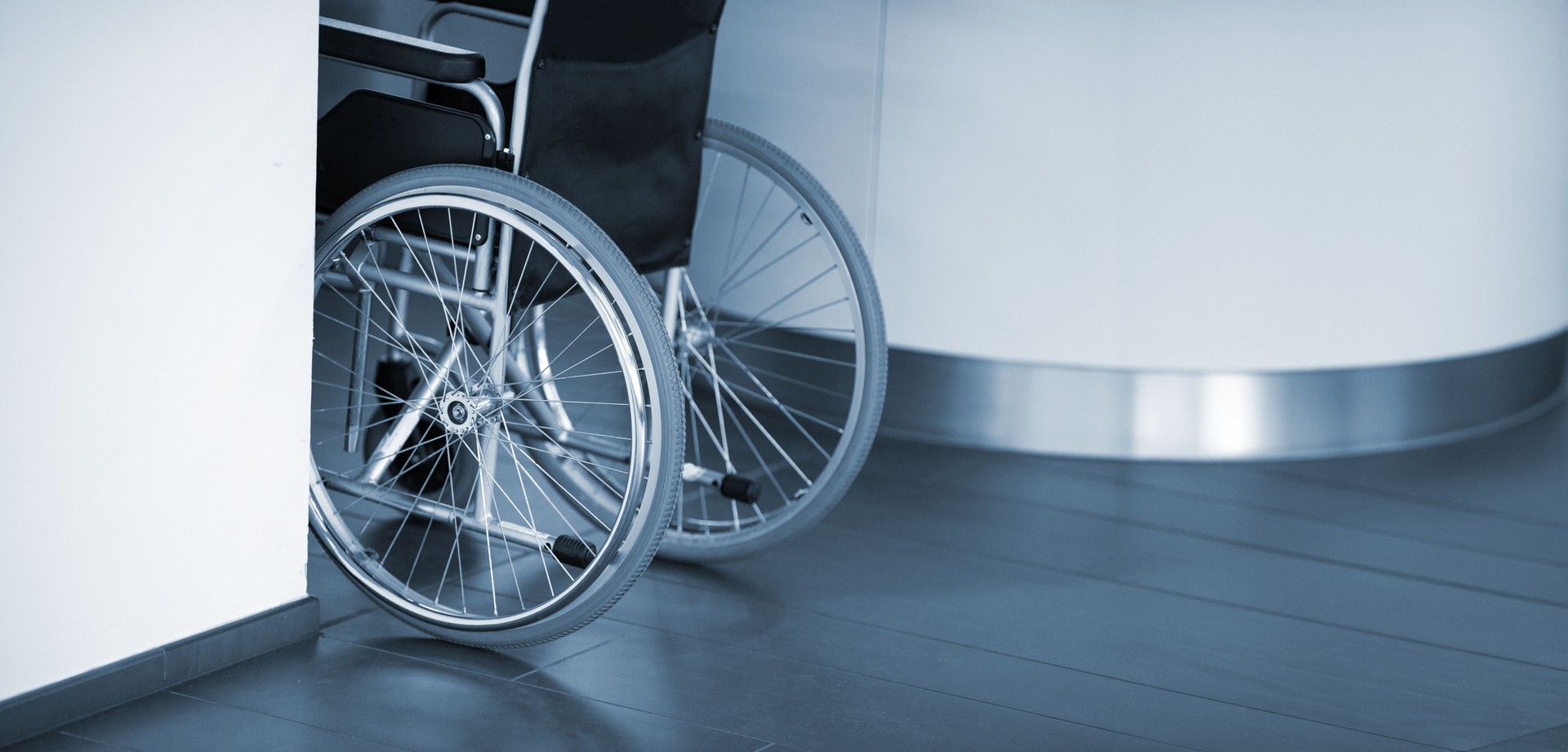 Wheelchair in a Modern Care Facility
Wheelchair in a Modern Care FacilityWheelchair in a Modern Care Facility